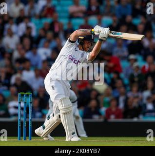 England's Ben Stokes during the Third LV= Insurance Test day 3 of 5 England vs South Africa at The Kia Oval, London, United Kingdom, 10th September 2022  (Photo by Ben Whitley/News Images) Stock Photo