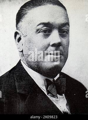 Diego Martinez Barrio (25 November 1883, in Seville - 1 January 1962) was a Spanish politician during the Second Spanish Republic, Prime Minister of Spain between 9 October 1933 and 26 December 1933, and was briefly appointed again by Manuel Azana on 19 July 1936 - two days after the beginning of the Spanish Civil War. From 16 March 1936 to 30 March 1939 Martinez was President of the Cortes. In 1936, he was briefly the interim President of the Second Spanish Republic, from 7 April to 10 May. Stock Photo