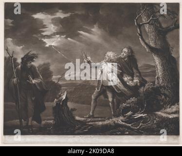 David Garrick as King Lear (Shakespeare, King Lear, Act 3, Scene 1), 1761. Stock Photo