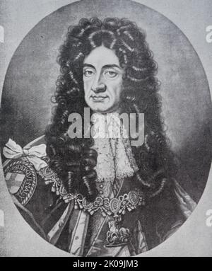 Charles II (29 May 1630 - 6 February 1685) was King of Scotland from 1649 until 1651, and King of Scotland, England and Ireland from the 1660 Restoration of the monarchy until his death in 1685. Stock Photo