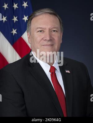 United States Secretary of State Michael Pompeo address a meeting of ...