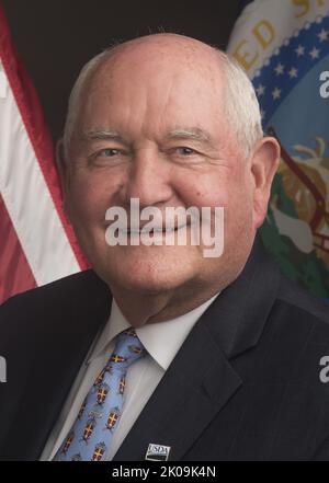 George Ervin 'Sonny' Perdue III (born December 20, 1946) is an American veterinarian, businessman, and politician who served as the 31st United States Secretary of Agriculture from 2017 to 2021. He previously served as Governor of Georgia from 2003 to 2011. Stock Photo