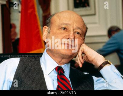 Edward Irving Koch (1924 - 2013) was an American politician, lawyer, political commentator, film critic, and television personality. He served in the United States House of Representatives from 1969 to 1977 and was mayor of New York City from 1978 to 1989. Stock Photo