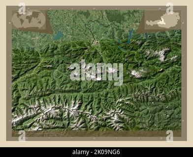 Salzburg, state of Austria. High resolution satellite map Stock Photo ...