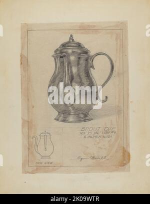 Silver Spout Cup, c. 1936. Stock Photo