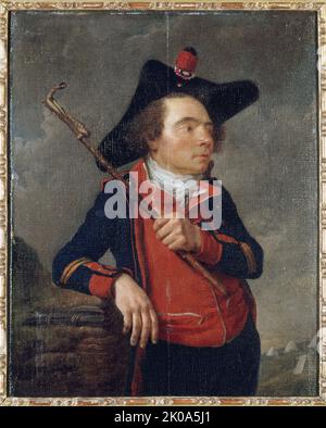 Portrait of an artilleryman from the National Guard, c1789. Stock Photo