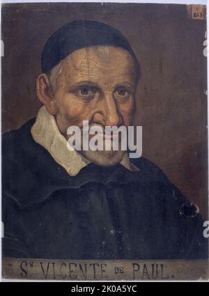 Portrait of Saint Vincent de Paul (1581-1660), c1660. Stock Photo