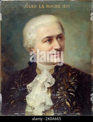 Portrait of Jules Laroche (1841-1925), member of the Com&#xe9;die-Fran&#xe7;aise, in the role of Almaviva, 1883. Stock Photo