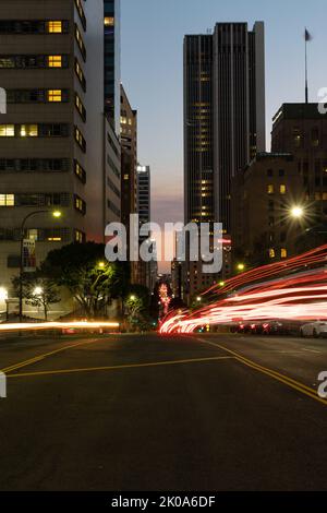 Light trails in downtown Los Angeles Stock Photo - Alamy