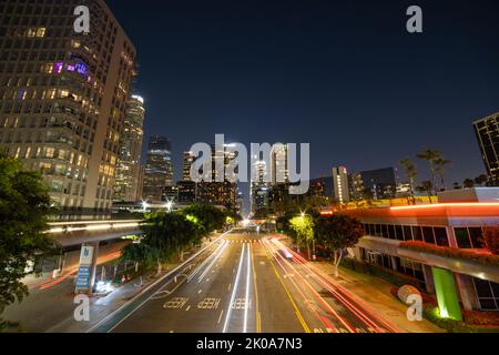 Light trails in downtown Los Angeles Stock Photo - Alamy