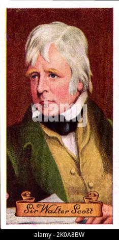 Sir Walter Scott, 1st Baronet FRSE FSAScot (15 August 1771 - 21 September 1832), was a Scottish historical novelist, poet, playwright and historian. Many of his works remain classics of European and Scottish literature. Stock Photo