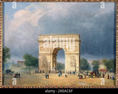 L'Arc de Triomphe de l'Etoile, c1840. Stock Photo