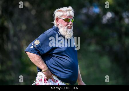September 10, 2022: Golfer John Daly honor the host city by wearing his St.  Louis Cardinals pants during the second round of the Ascension Charity  Classic held at Norwood Hills Country Club in Jennings, MO Richard  Ulreich/CSM (Credit Image: © Richard