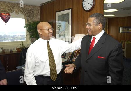 Acting Secretary Alphonso Jackson with Jack Kemp and James Perkins ...