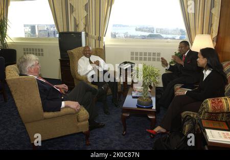 Acting Secretary Alphonso Jackson with Jack Kemp and James Perkins ...