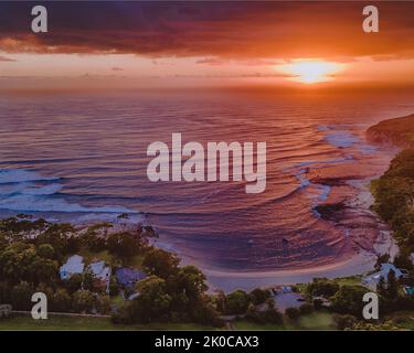 Sunrise at Mollymook beach Ulladulla  Stock Photo