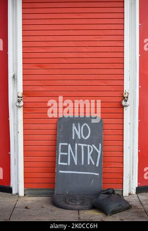 Outdoor Open Sign With Written In It In French Ouvert, Bienvenue Meaning  In English Open, Welcome. Stock Photo, Picture and Royalty Free Image.  Image 151867173.