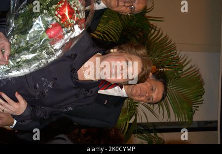 Secretary Mel Martinez in Miami, Florida. Secretary Mel Martinez in Miami, Florida Subject, Secretary Mel Martinez in Miami, Florida, at Cuban Liberation Council events. Stock Photo