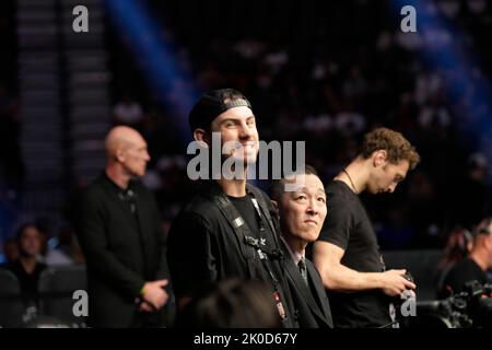 September 10, 2022, Las Vegas, NV, LAS VEGAS, NV, United States: LAS VEGAS, NV - September 10: Norma Dumont and Danyelle Wolf meet in the octagon for a 3-round bout at T-Mobile Arena for UFC 279 event on September 10, 2022 in Las Vegas, NV, United States. (Credit Image: © Louis Grasse/PX Imagens via ZUMA Press Wire) Stock Photo