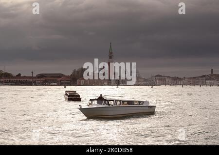 Venice, Italy - April, 21: View of the scenic lagoon in Venice on April 21, 2022 Stock Photo