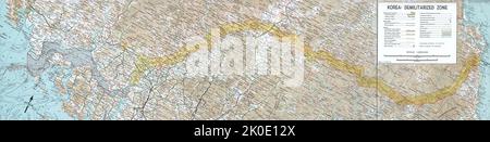 Korean DMZ map Stock Photo - Alamy