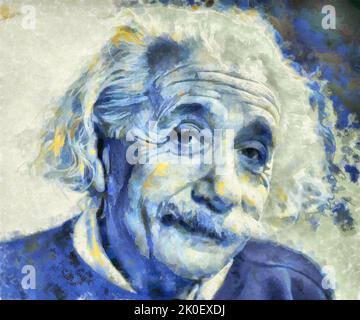 Illustrations Portret Albert Einstein Is A Theoretical Physicist ...