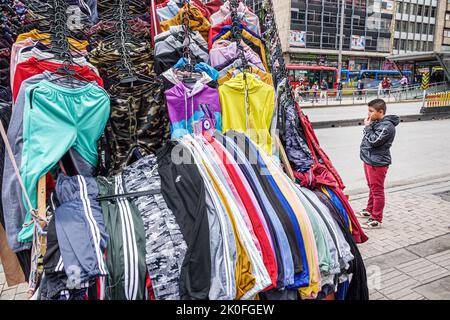 Bogota Colombia,San Victorino Carrera 10,store stores business businesses shop shops market markets marketplace selling buying shopping,street vendor Stock Photo