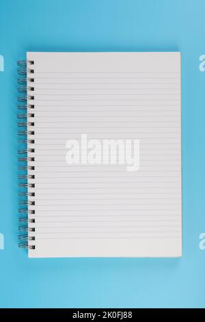 a notebook with a spiral and lined sheets Stock Photo