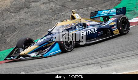 Monterey, CA, USA. 09th Sep, 2022. A. Ed Carpenter Racing driver Conor Daly coming out of the corkscrew during the Firestone Grand Prix of Monterey Practice # 2 at Weathertech Raceway Laguna Seca Monterey, CA Thurman James/CSM/Alamy Live News Stock Photo