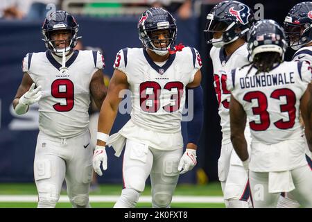 Tennessee Titans defensive tackle Teair Tart (93) tackles Houston Texans  tight end O.J. Howard (83) during the second quarter of the NFL Football  Game between the Tennessee Titans and the Houston Texans