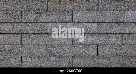 flat texture and full-frame background of gray long rectangular brick pavement Stock Photo