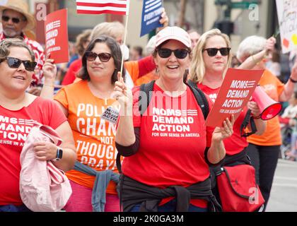 Alameda, CA - July 4, 2022: Participants in the Alameda 4th of July Parade, one of the largest and longest Independence Day parade in the nation. Stock Photo