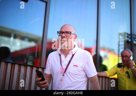 Monza, Italy. 27th Jan, 2022. Jacques Villeneuve former driver at Sauber BMW, Williams and BAR, former IndyCar driver and winner of the Indy 500 1995, world champion 1997 with Williams Renault, now F1 TV commentator during the Italian GP, 8-11 September 2022 at Monza track, Formula 1 World championship 2022. Credit: Independent Photo Agency/Alamy Live News Stock Photo