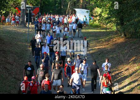 Autodromo Nazionale Monza, Monza, Italy, September 09, 2022, Supporters   during  2022 Formula 1 Pirelli Gran Premio d'Italia - Grand Prix of Italy - Free practice - Formula 1 Championship Stock Photo