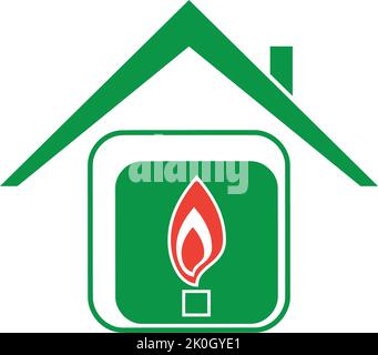 House, Flame, Plumber, Installer, Repairman, Logo Stock Vector