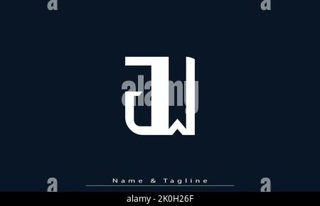 Alphabet letters Initials Monogram logo JW , WJ Stock Vector