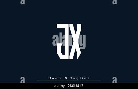 Alphabet letters Initials Monogram logo JX , XJ Stock Vector