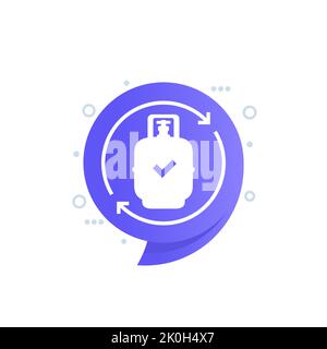 replace gas cylinder, LPG tank icon Stock Vector Image & Art - Alamy