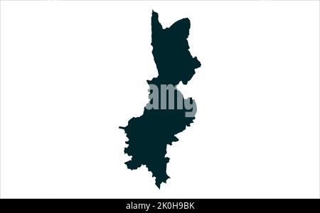 Badulla Srilanka vector map illustration on white background, Srilanka map,srilanka vector map Stock Vector