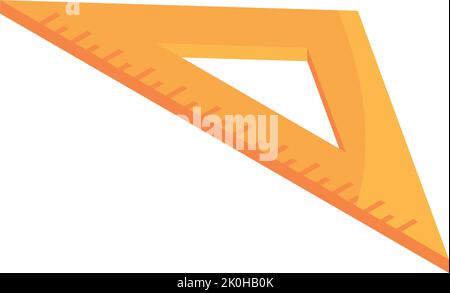 isometric school triangle ruler Stock Vector
