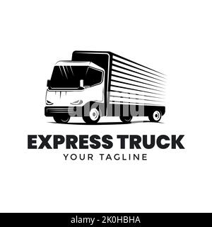Truck express delivery logo template vector illustration Stock Vector