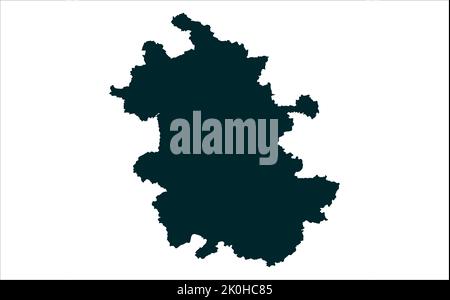 Anhui Province vector map illustration on white background, China map Stock Vector