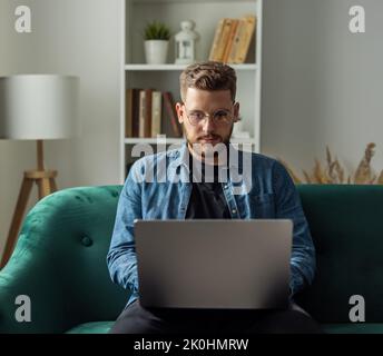 Coding from home Stock Photo