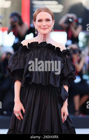 VENICE, ITALY - SEPTEMBER 10: Jury President Julianne Moore attends the closing ceremony red carpet at the 79th Venice International Film Festival on Stock Photo