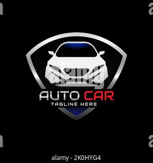 Auto Car concept vector logo design illustration Stock Vector