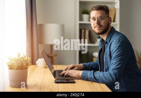 Remotely coding work Stock Photo