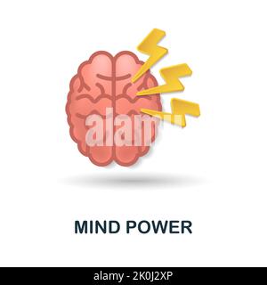 Brain Power icon. 3d illustration from human productivity collection ...
