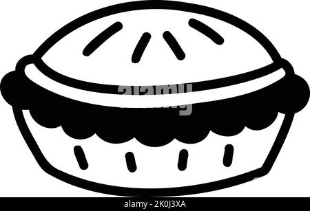 Hand Drawn pie illustration isolated on background Stock Vector