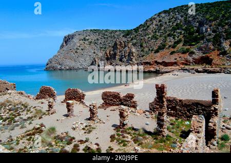 Cala Domestica creek, Buggerru, Sardinia, Italy Stock Photo