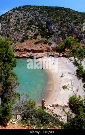 Cala Domestica creek, Buggerru, Sardinia, Italy Stock Photo